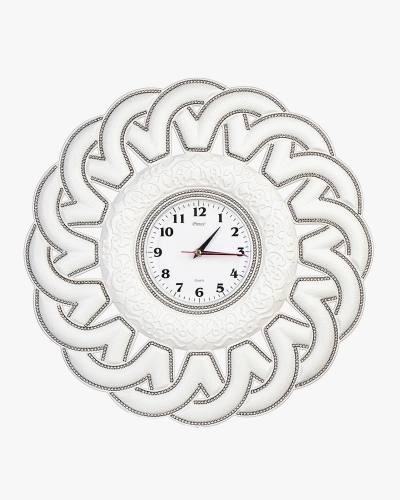 Rhine Stone Wall Clock (Plastic, White)